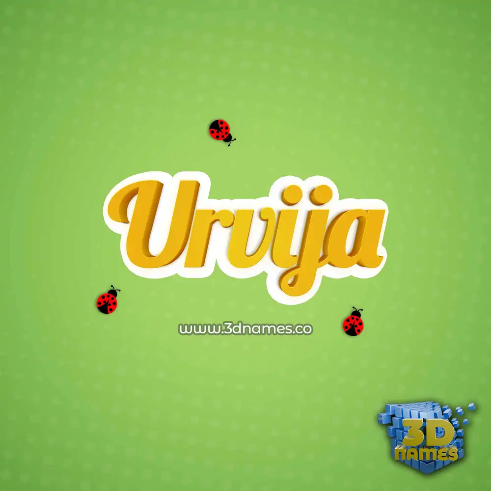 urvija in Ladybugs style - 3D name wallpaper