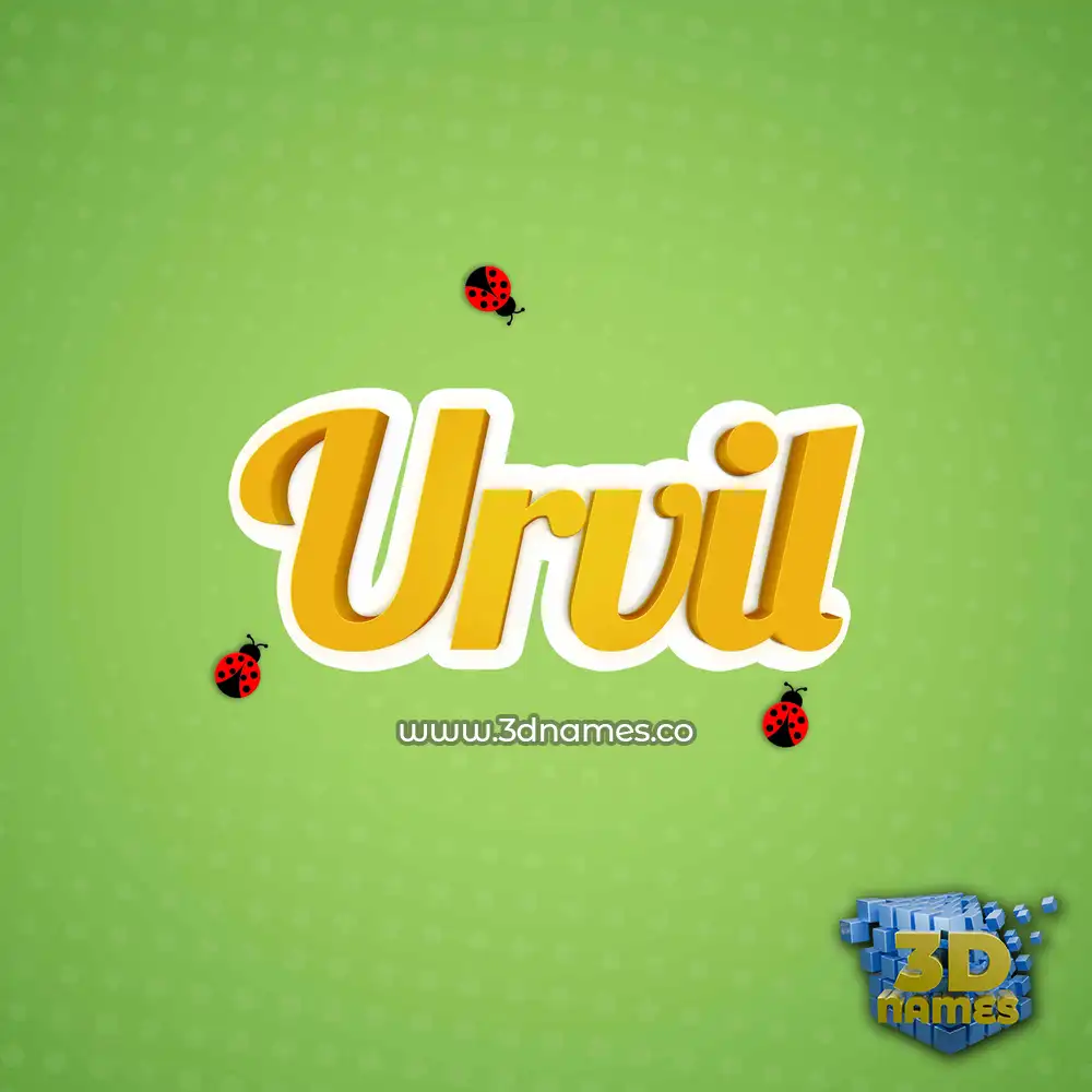 urvil in Ladybugs style - 3D name wallpaper