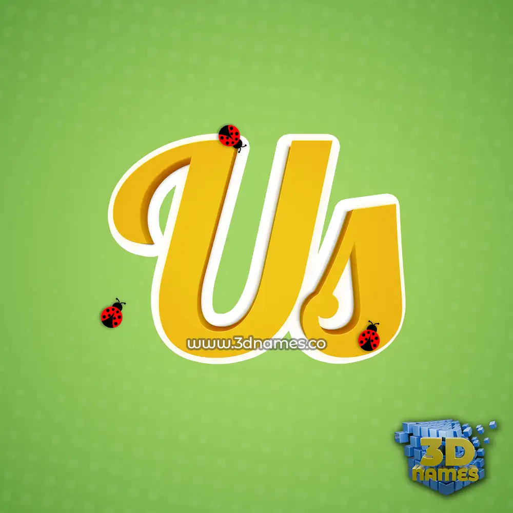 us in Ladybugs style - 3D name wallpaper