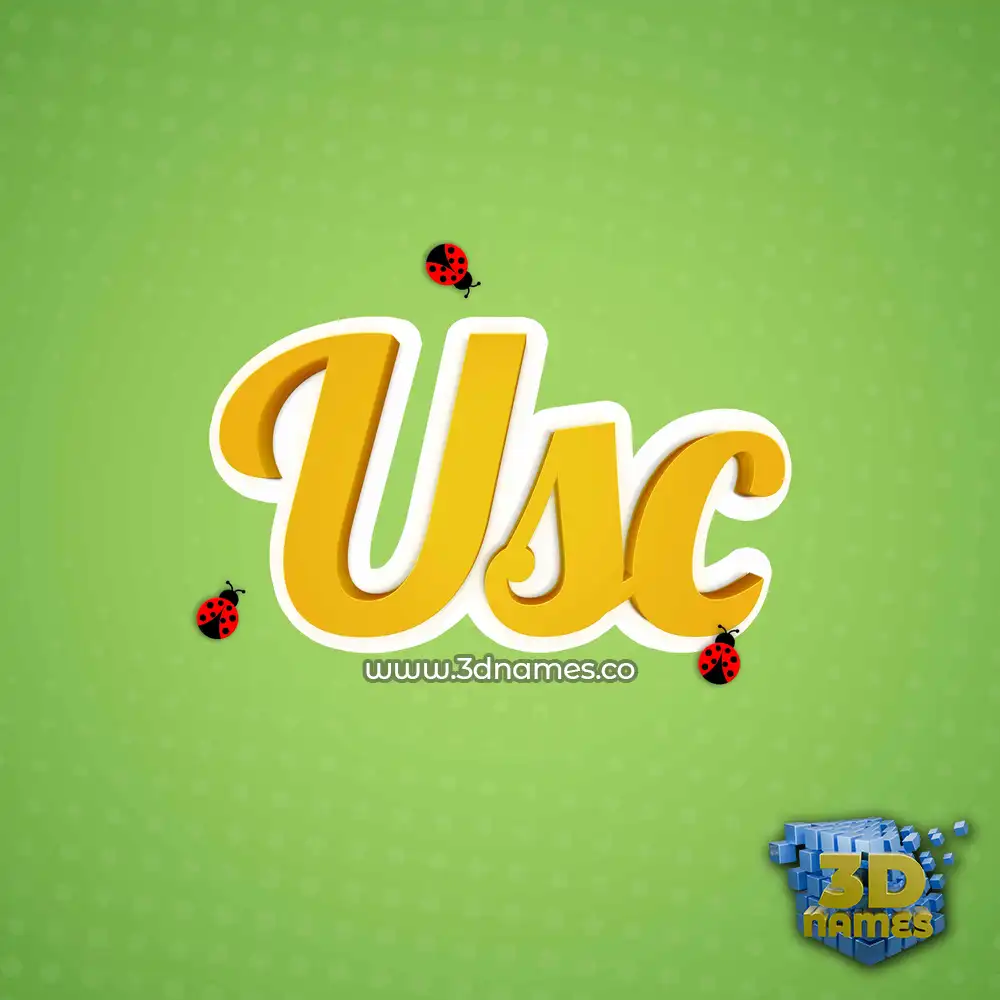 usc in Ladybugs style - 3D name wallpaper