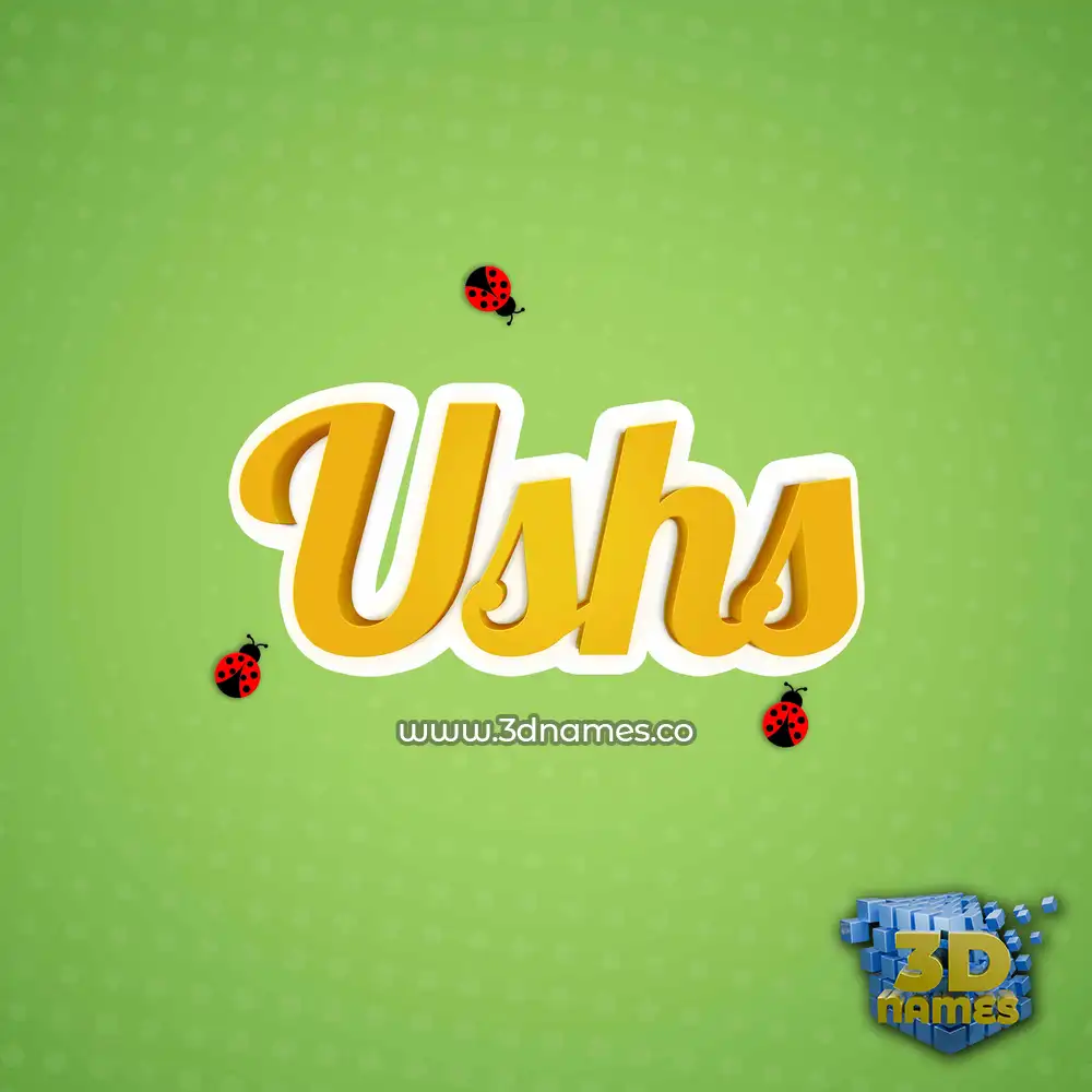 ushs in Ladybugs style - 3D name wallpaper