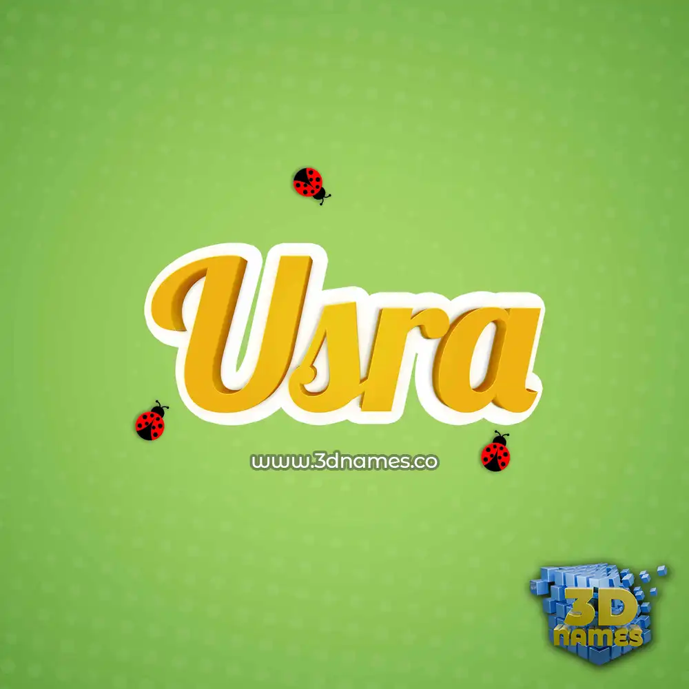 usra in Ladybugs style - 3D name wallpaper