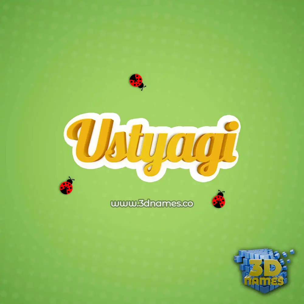 ustyagi in Ladybugs style - 3D name wallpaper