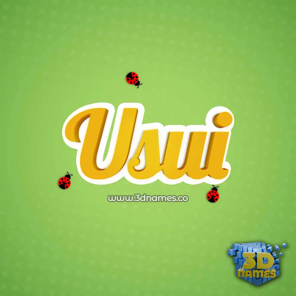 usui in Ladybugs style - 3D name wallpaper