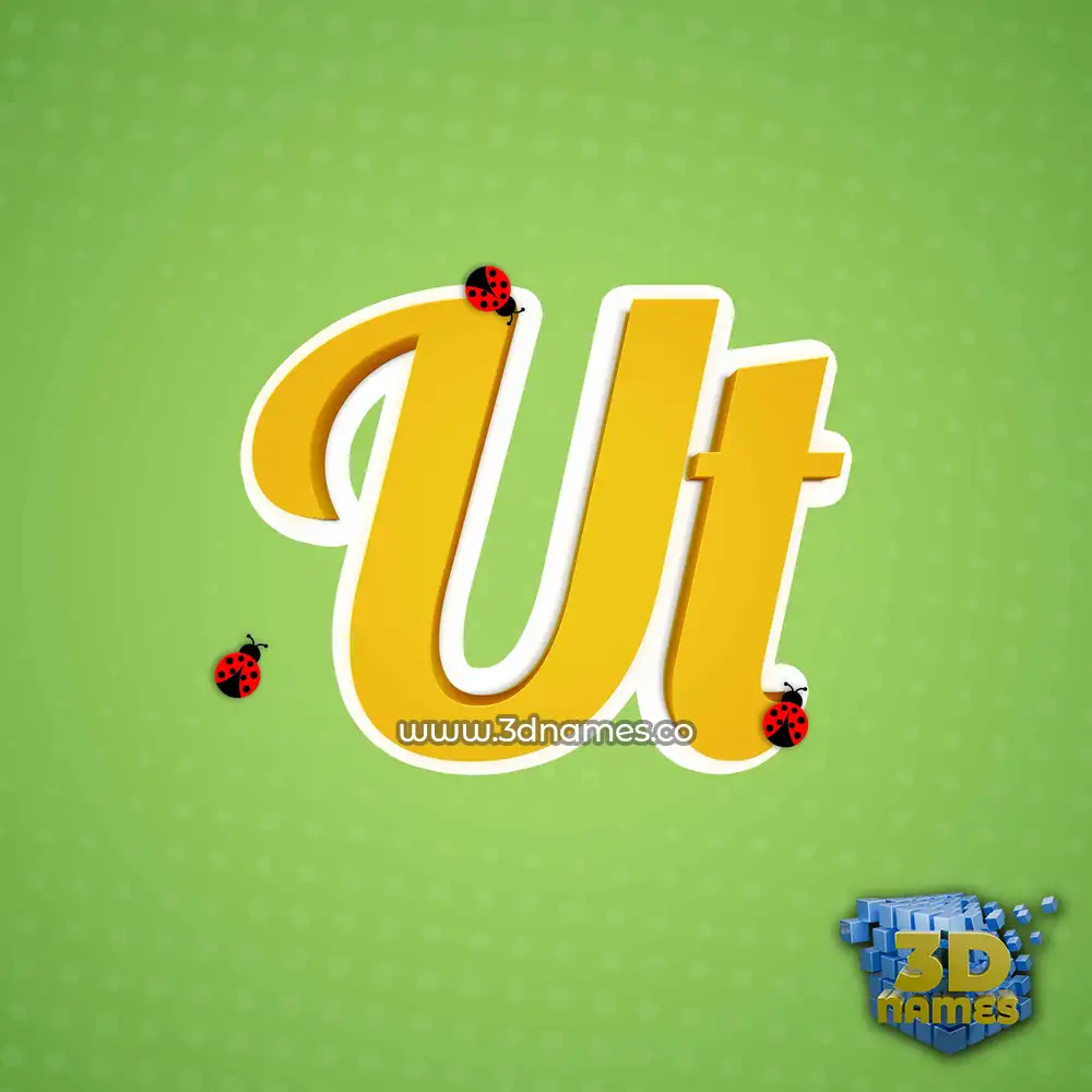 ut in Ladybugs style - 3D name wallpaper