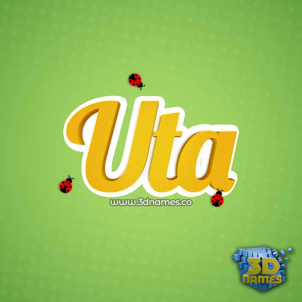 uta in Ladybugs style - 3D name wallpaper