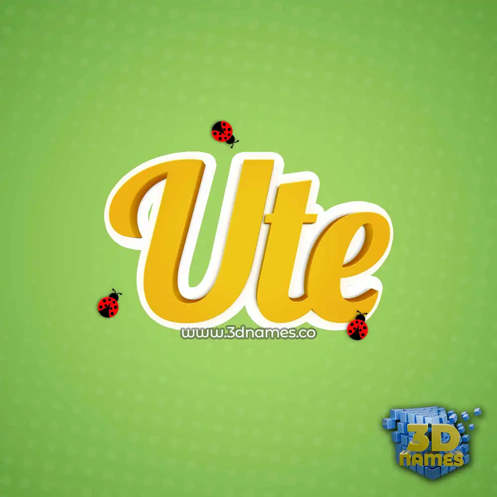 ute in Ladybugs style - 3D name wallpaper