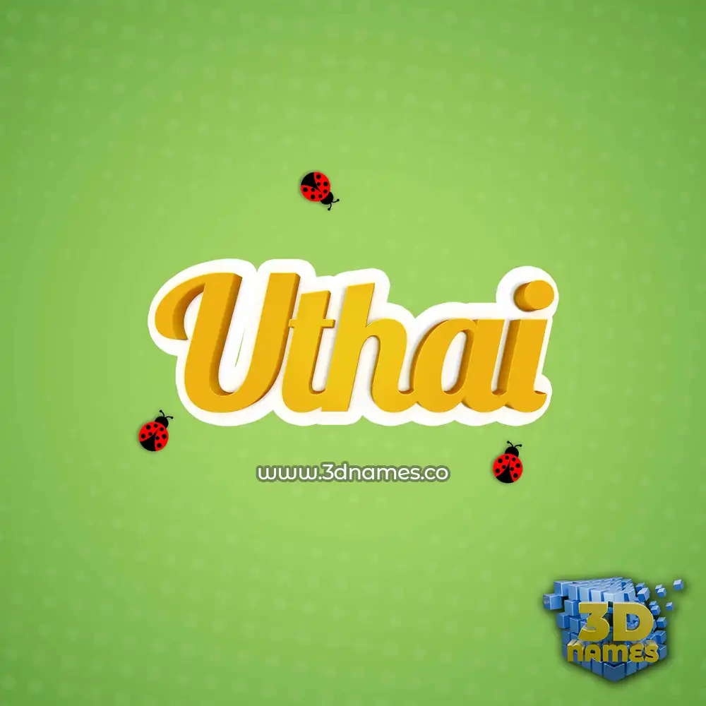 uthai in Ladybugs style - 3D name wallpaper