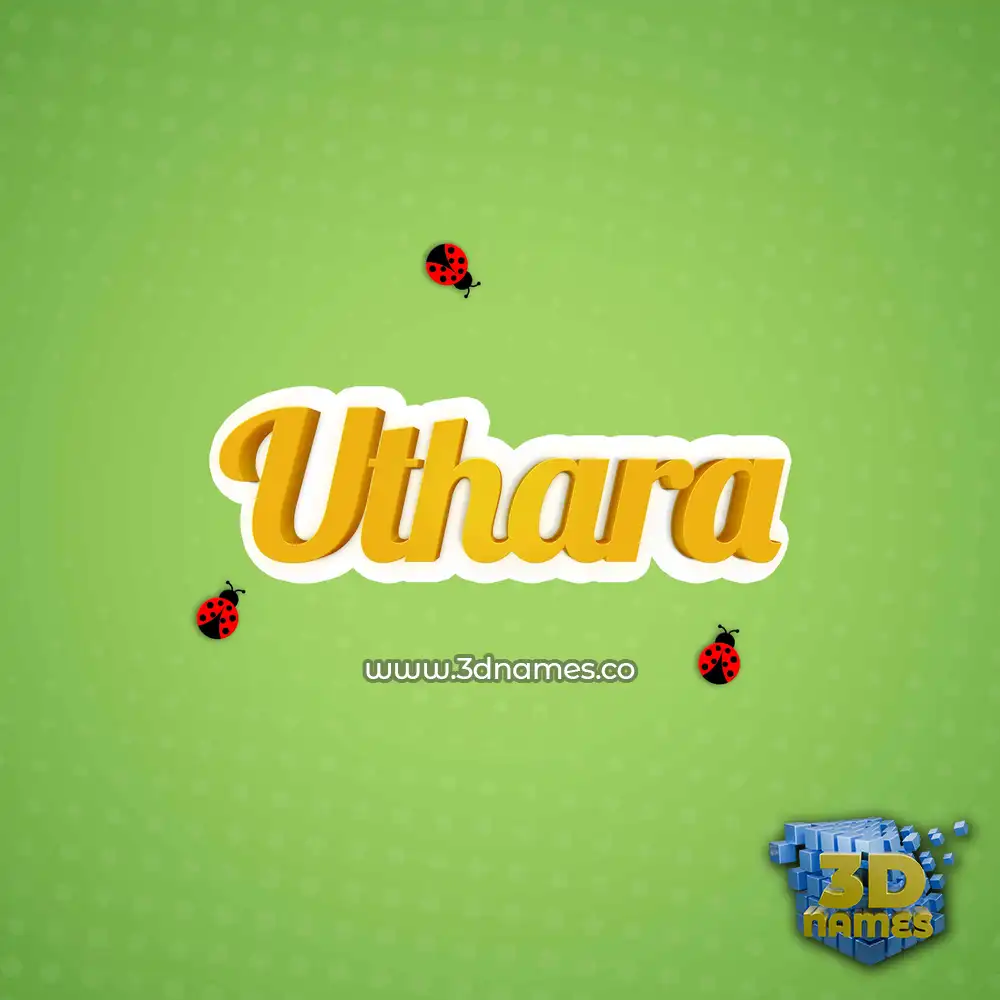 uthara in Ladybugs style - 3D name wallpaper