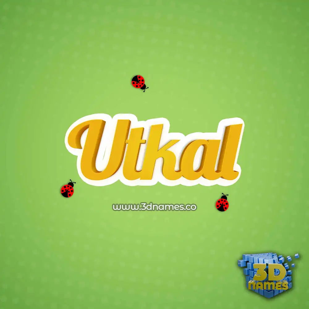 utkal in Ladybugs style - 3D name wallpaper