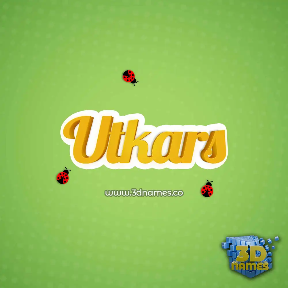 utkars in Ladybugs style - 3D name wallpaper