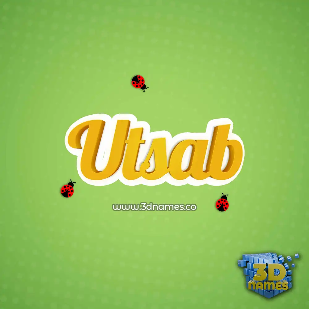 utsab in Ladybugs style - 3D name wallpaper