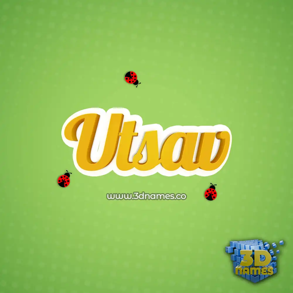 utsav in Ladybugs style - 3D name wallpaper