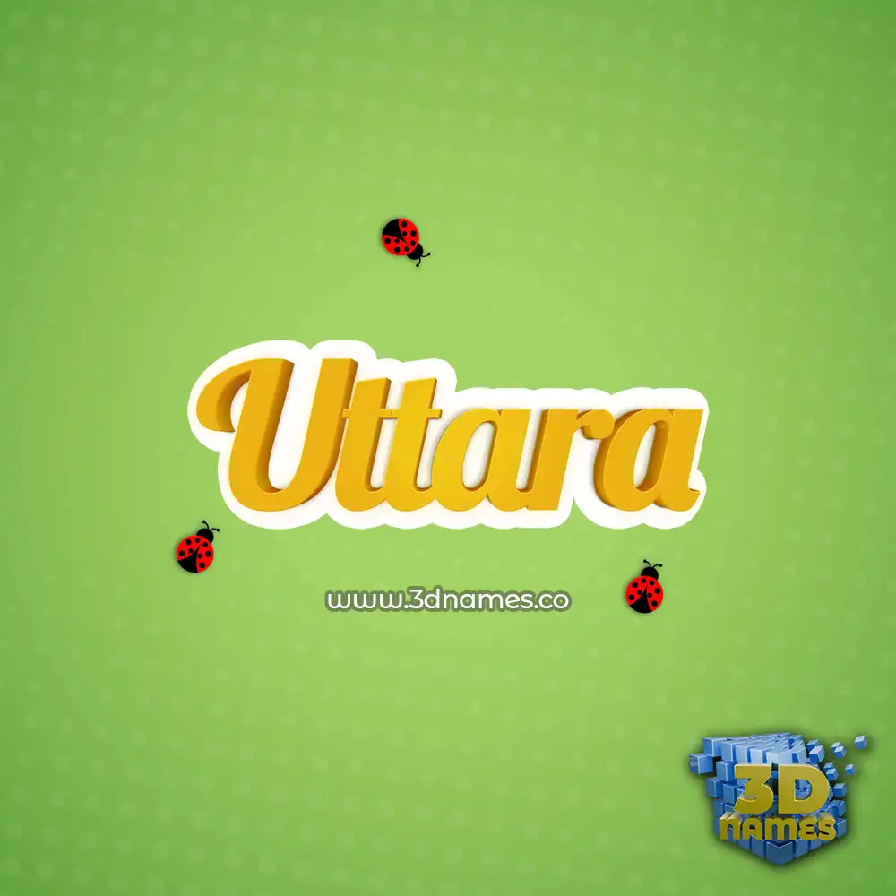 uttara in Ladybugs style - 3D name wallpaper