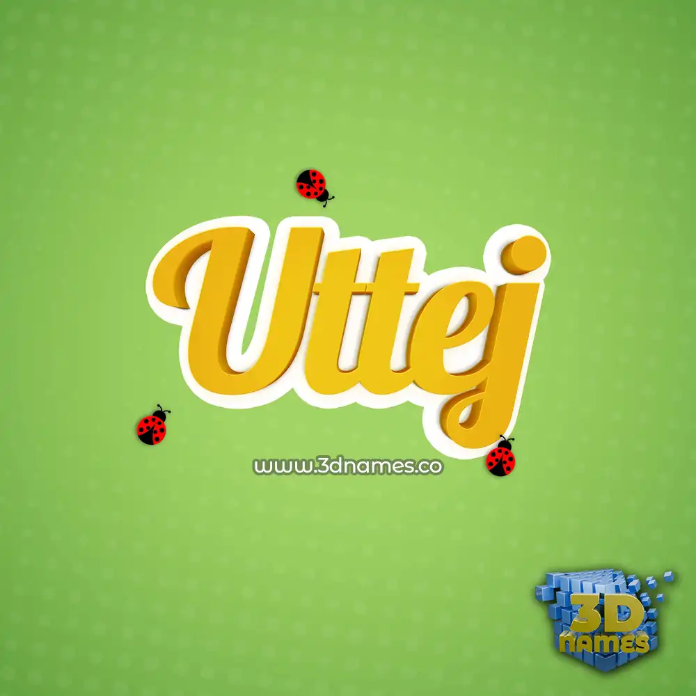 uttej in Ladybugs style - 3D name wallpaper