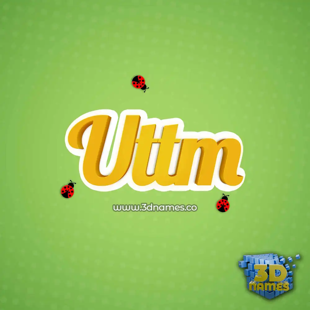 uttm in Ladybugs style - 3D name wallpaper