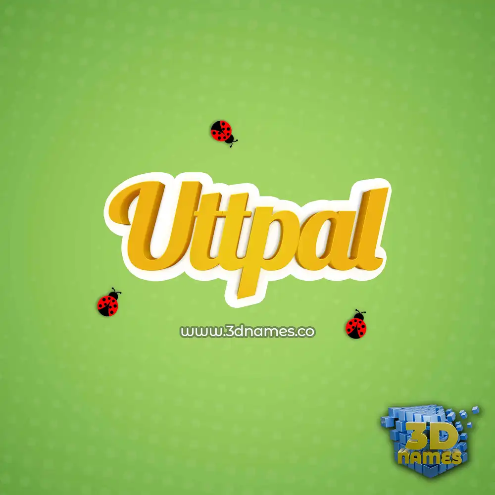 uttpal in Ladybugs style - 3D name wallpaper