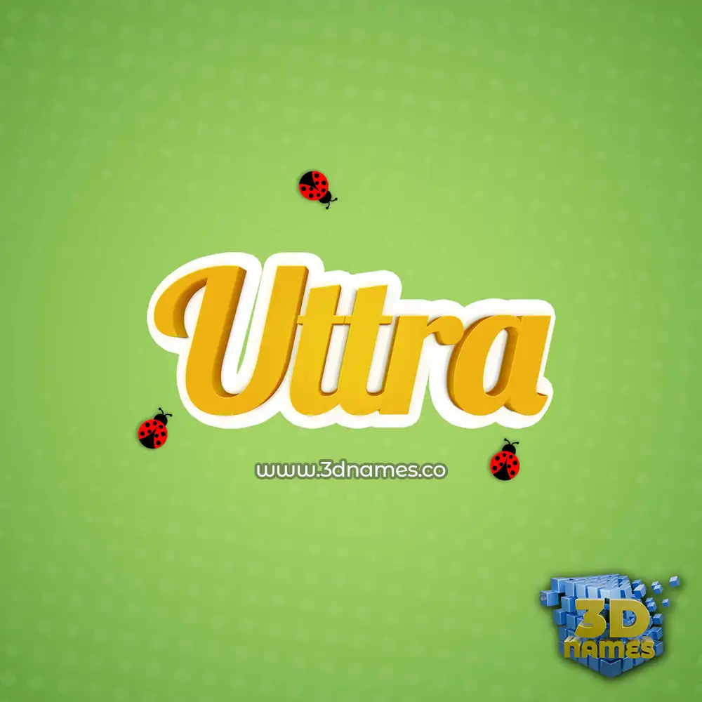 uttra in Ladybugs style - 3D name wallpaper