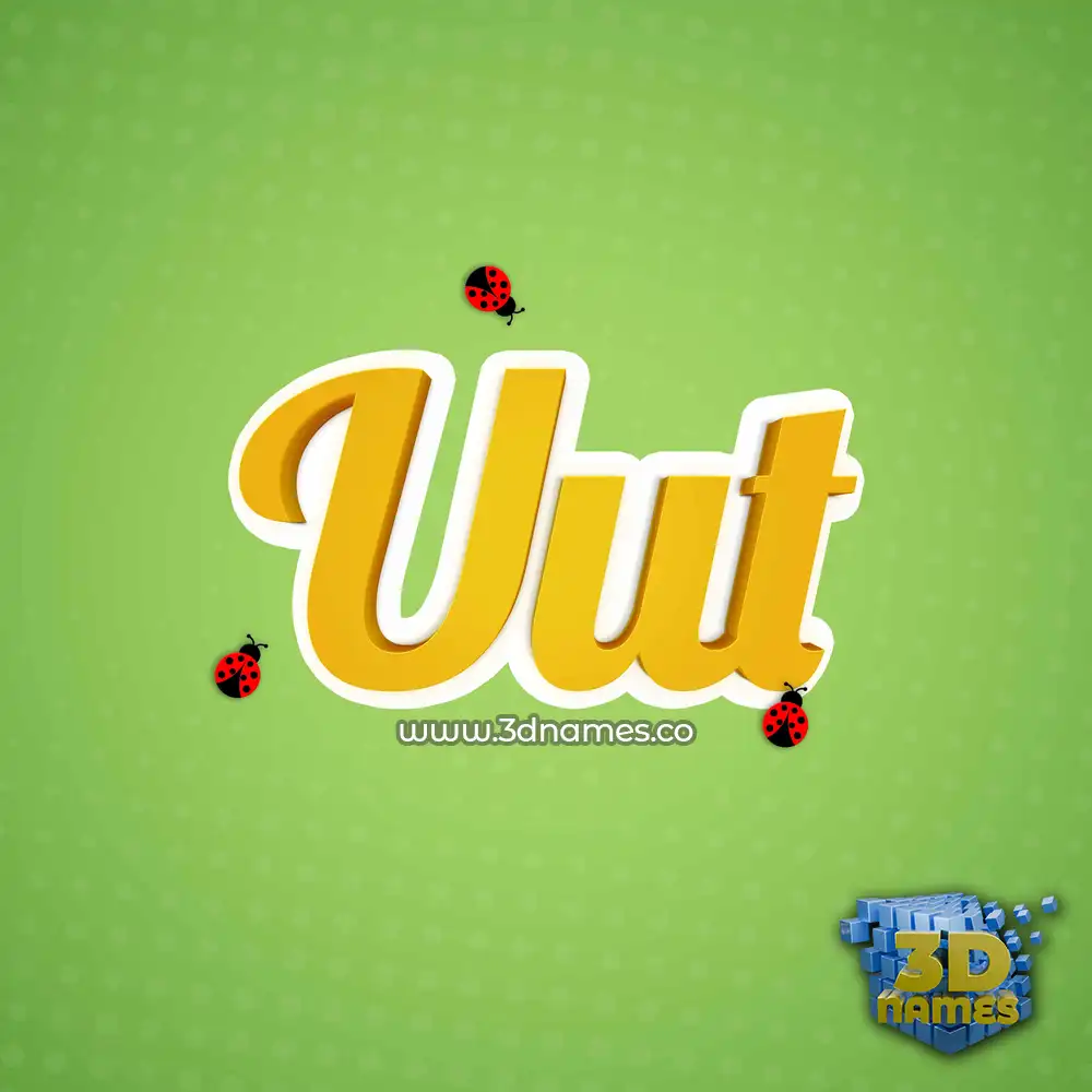 uut in Ladybugs style - 3D name wallpaper