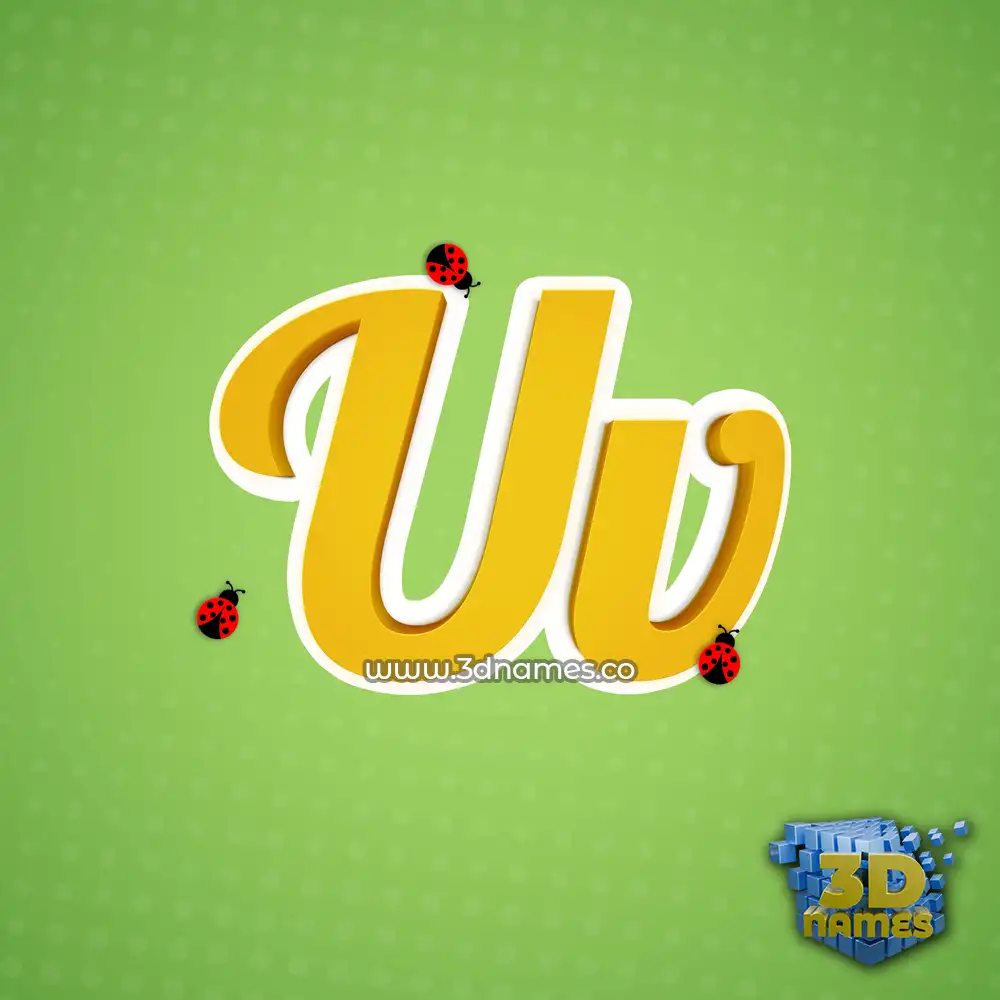 uv in Ladybugs style - 3D name wallpaper