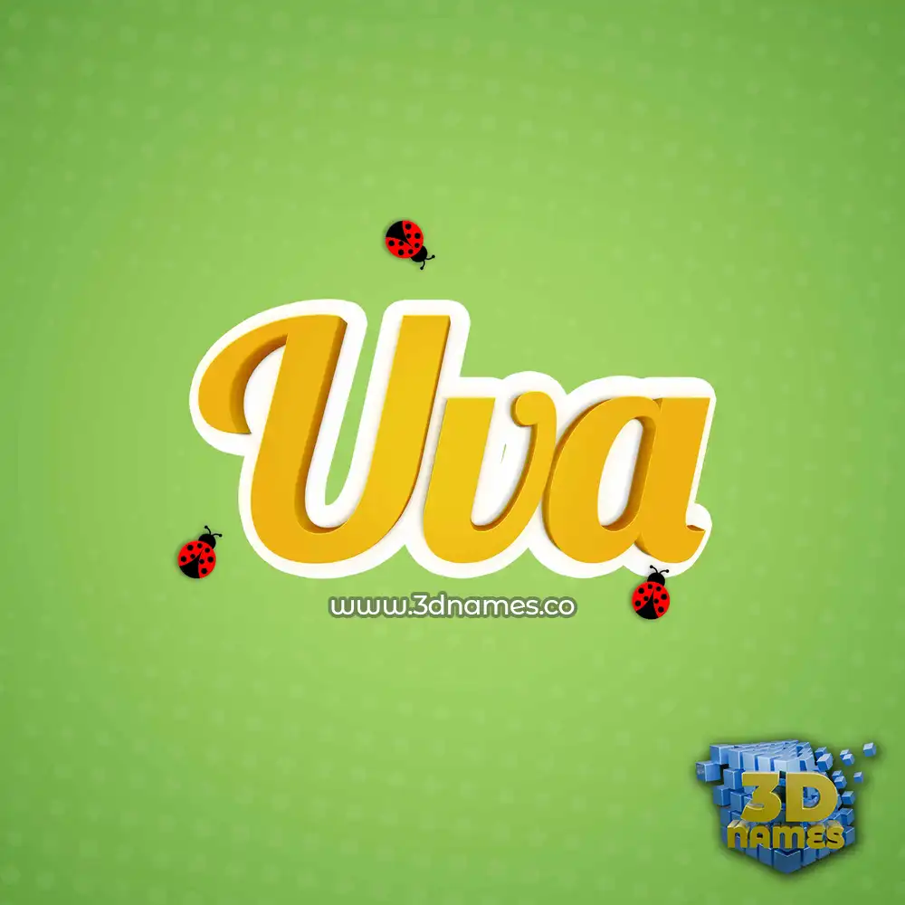 uva in Ladybugs style - 3D name wallpaper