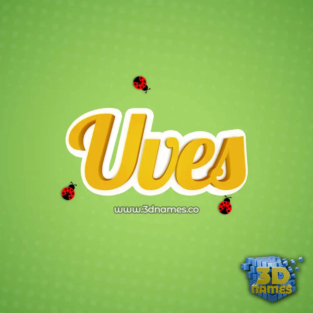 uves in Ladybugs style - 3D name wallpaper