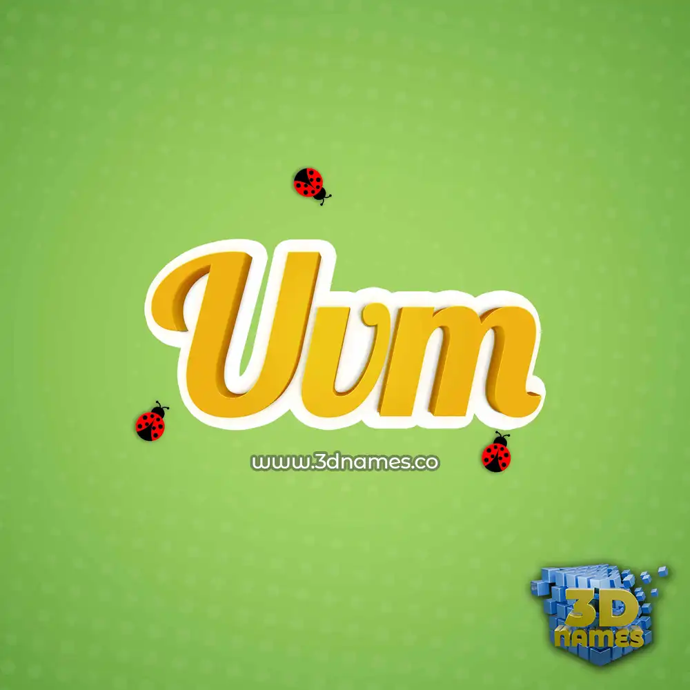 uvm in Ladybugs style - 3D name wallpaper