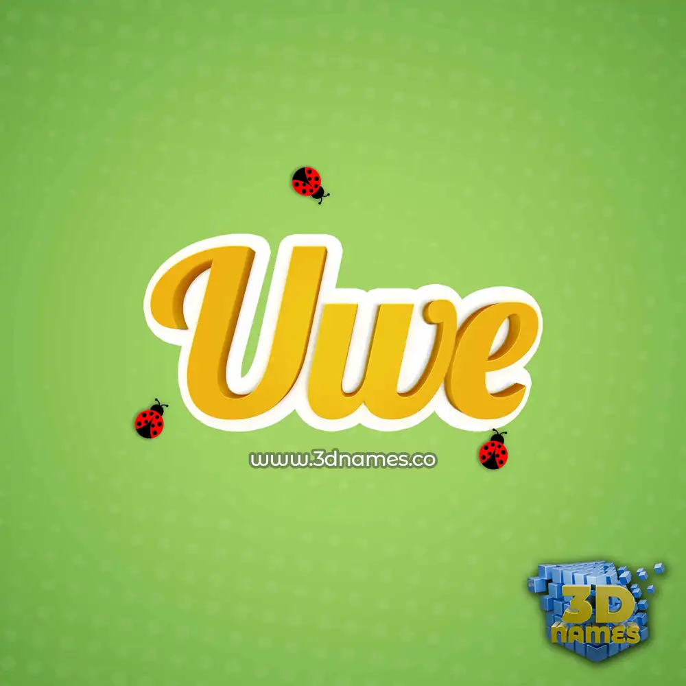uwe in Ladybugs style - 3D name wallpaper