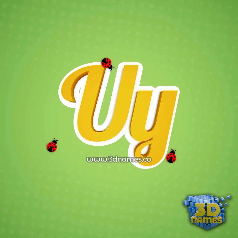 uy in Ladybugs style - 3D name wallpaper