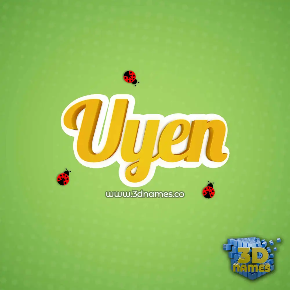 uyen in Ladybugs style - 3D name wallpaper