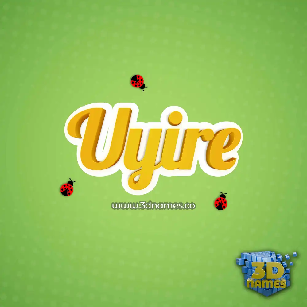 uyire in Ladybugs style - 3D name wallpaper