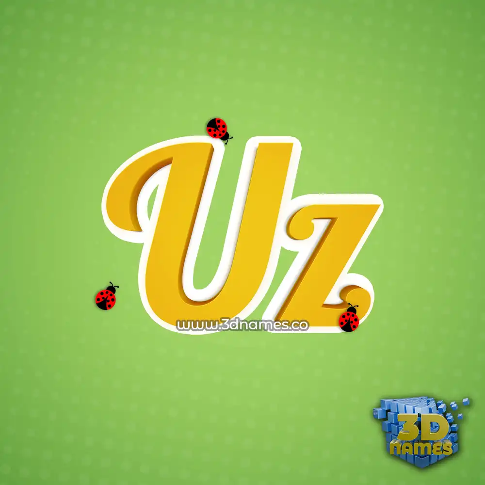 uz in Ladybugs style - 3D name wallpaper