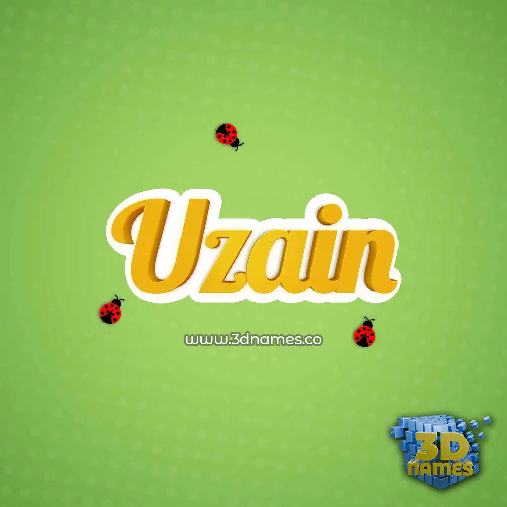uzain in Ladybugs style - 3D name wallpaper