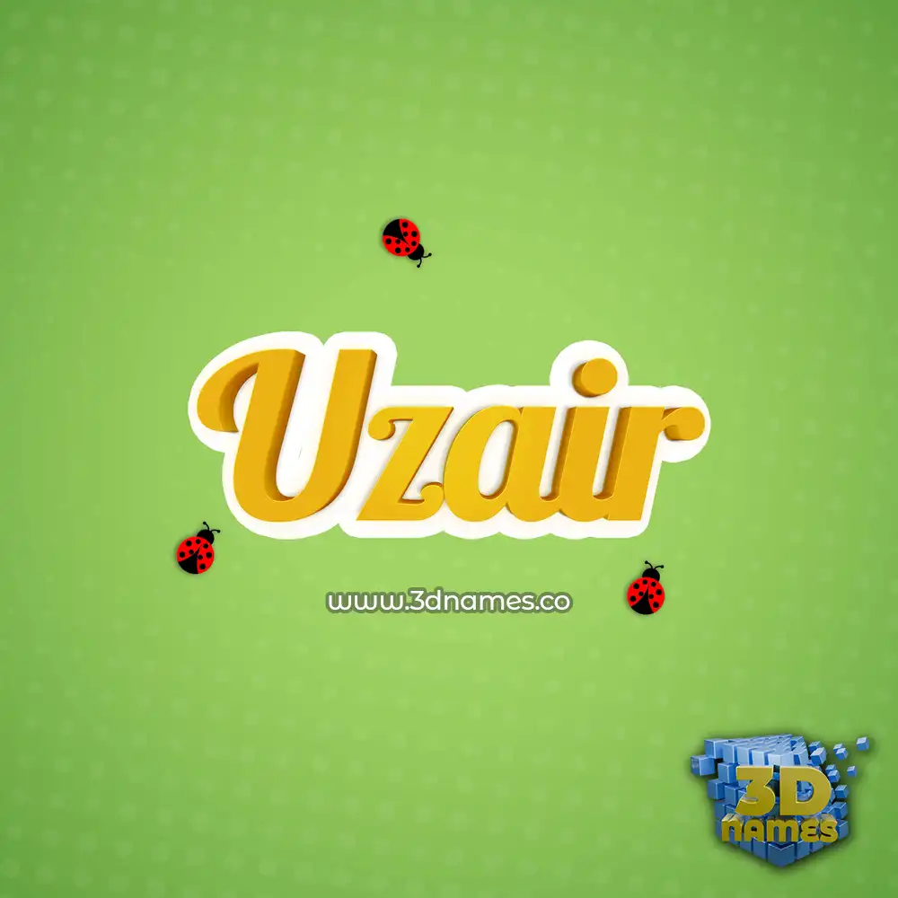 uzair in Ladybugs style - 3D name wallpaper