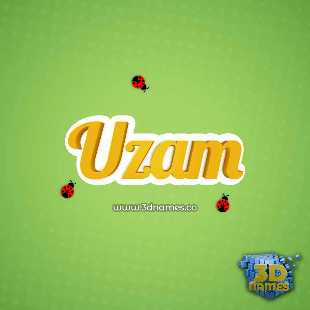uzam in Ladybugs style - 3D name wallpaper