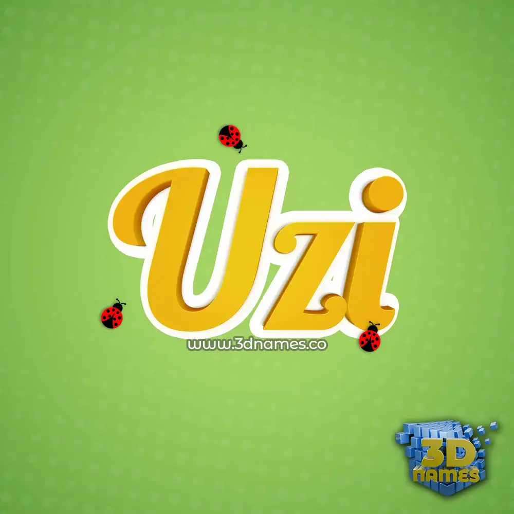 uzi in Ladybugs style - 3D name wallpaper