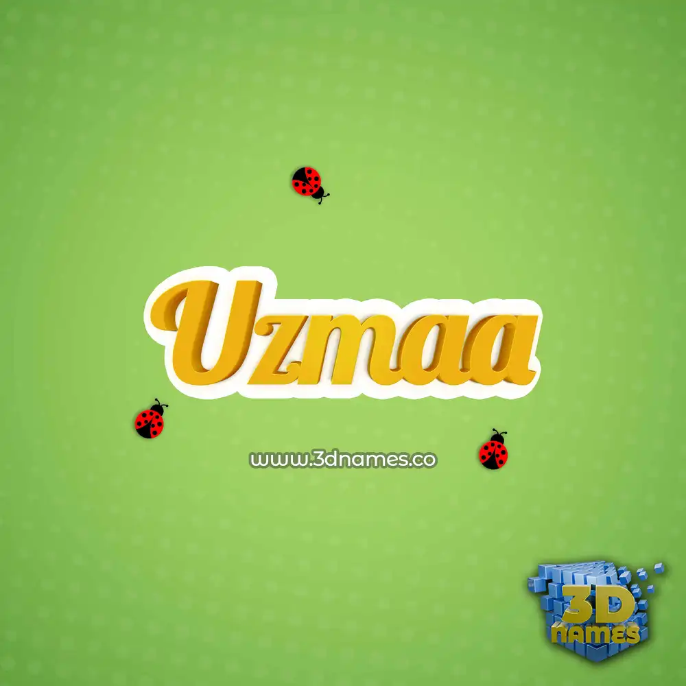 uzmaa in Ladybugs style - 3D name wallpaper