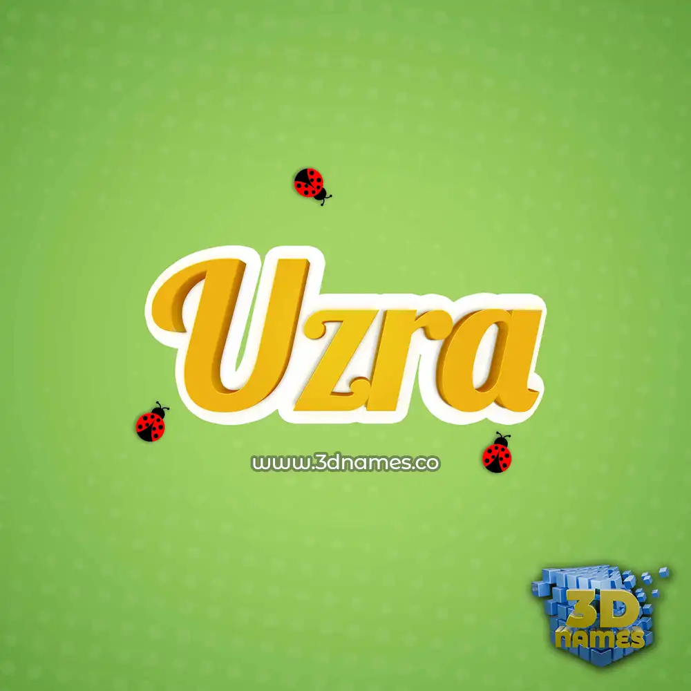 uzra in Ladybugs style - 3D name wallpaper
