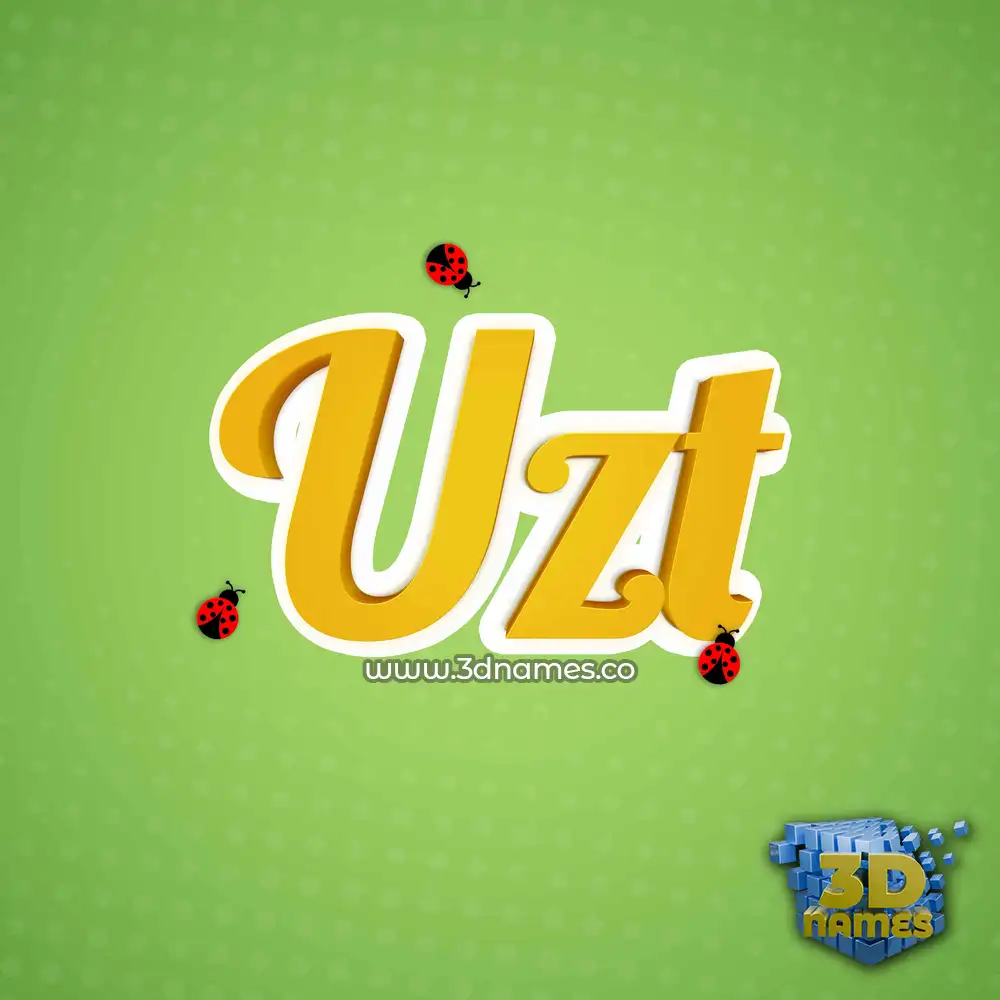 uzt in Ladybugs style - 3D name wallpaper