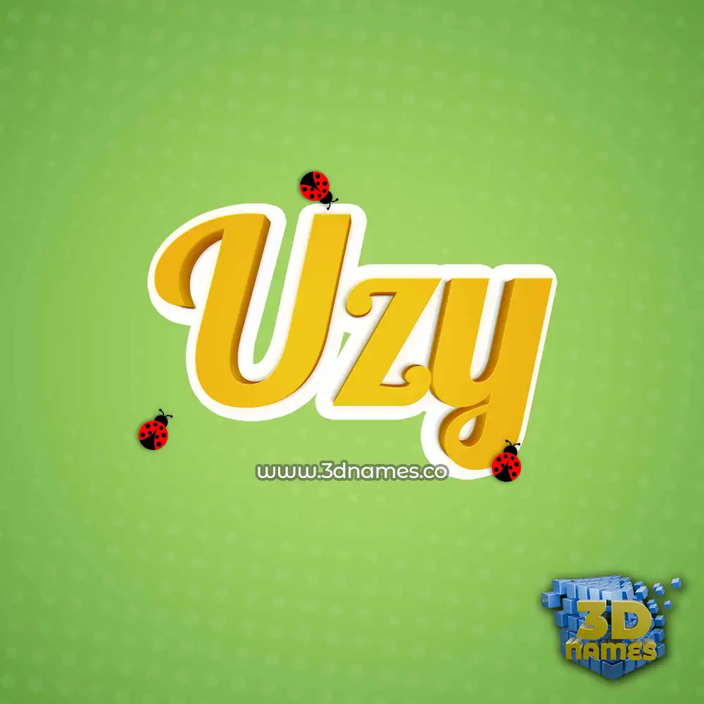 uzy in Ladybugs style - 3D name wallpaper