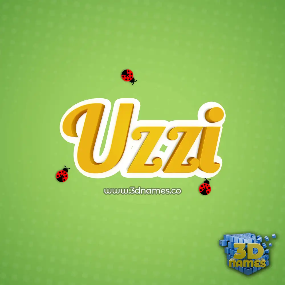 uzzi in Ladybugs style - 3D name wallpaper
