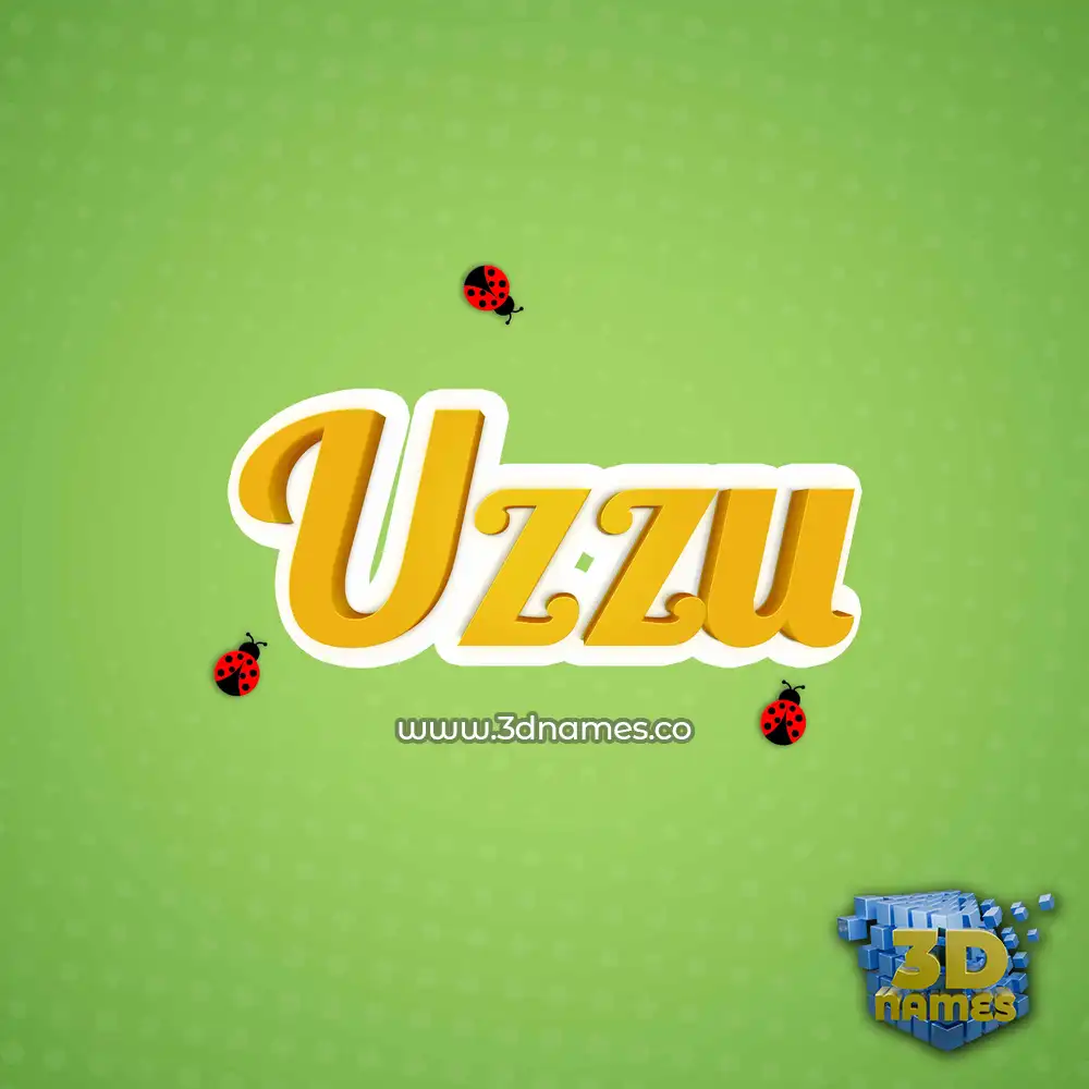 uzzu in Ladybugs style - 3D name wallpaper