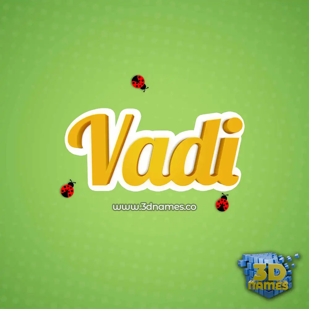 vadi in Ladybugs style - 3D name wallpaper