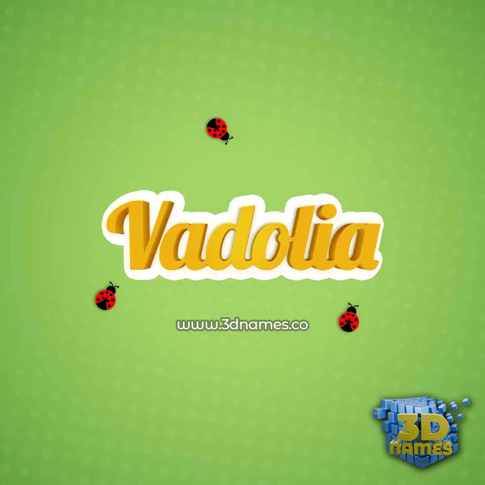 vadolia in Ladybugs style - 3D name wallpaper