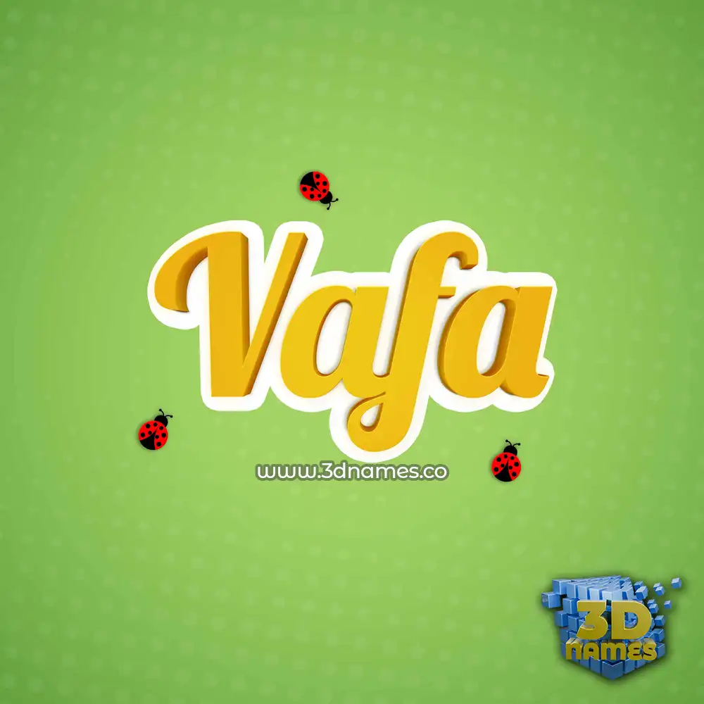 vafa in Ladybugs style - 3D name wallpaper