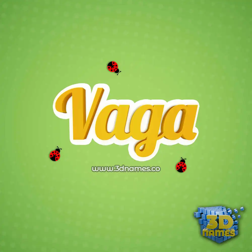 vaga in Ladybugs style - 3D name wallpaper