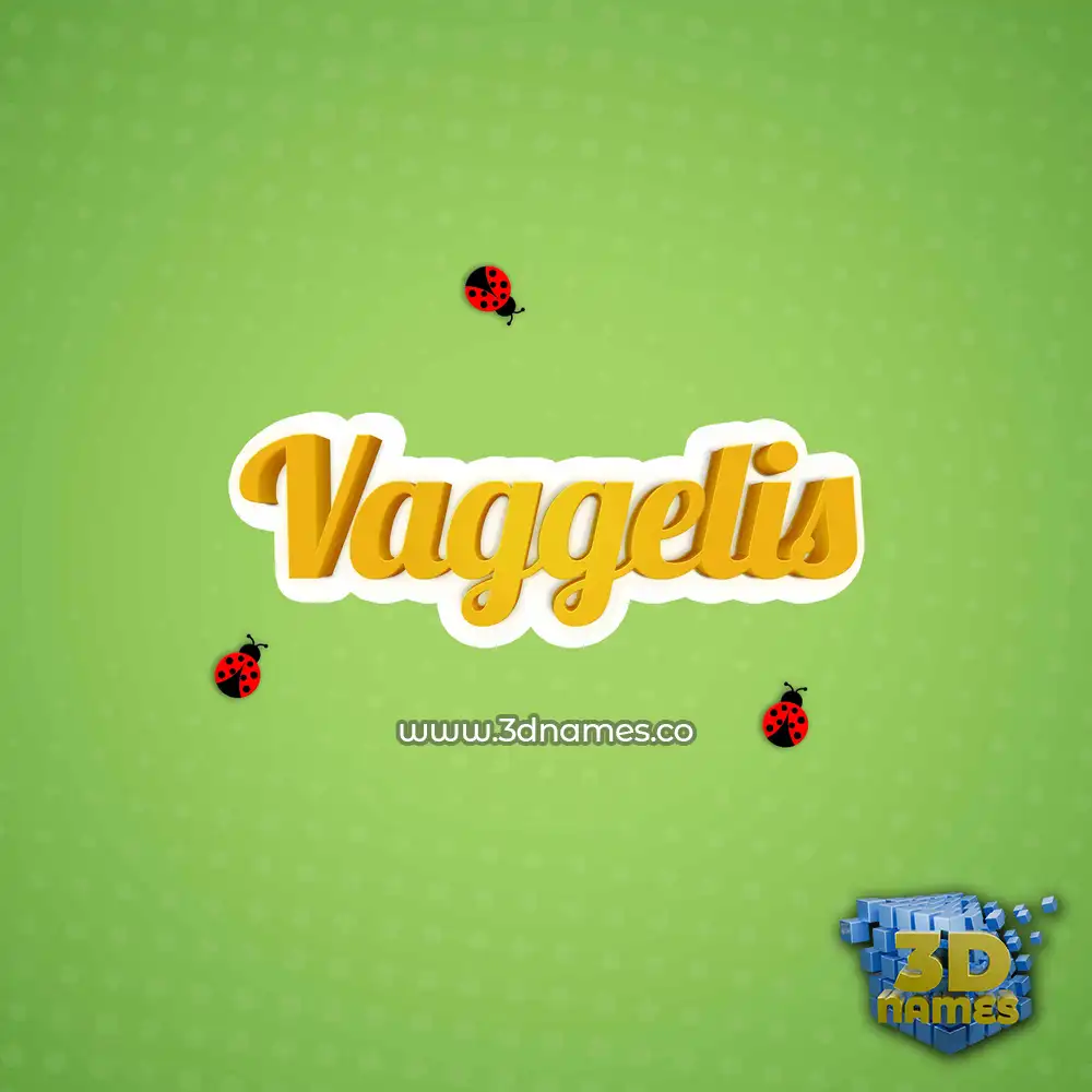 vaggelis in Ladybugs style - 3D name wallpaper