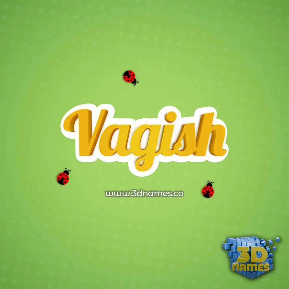 vagish in Ladybugs style - 3D name wallpaper