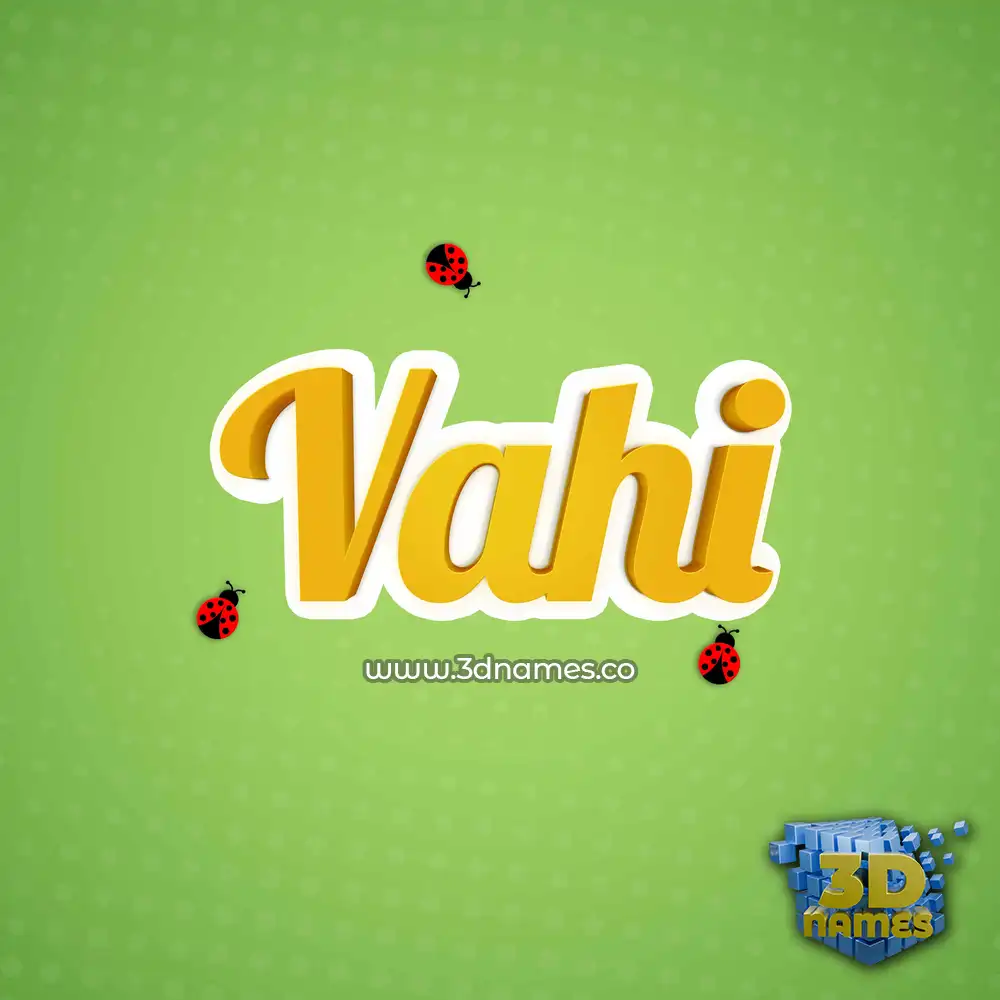vahi in Ladybugs style - 3D name wallpaper