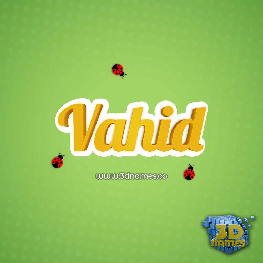 vahid in Ladybugs style - 3D name wallpaper